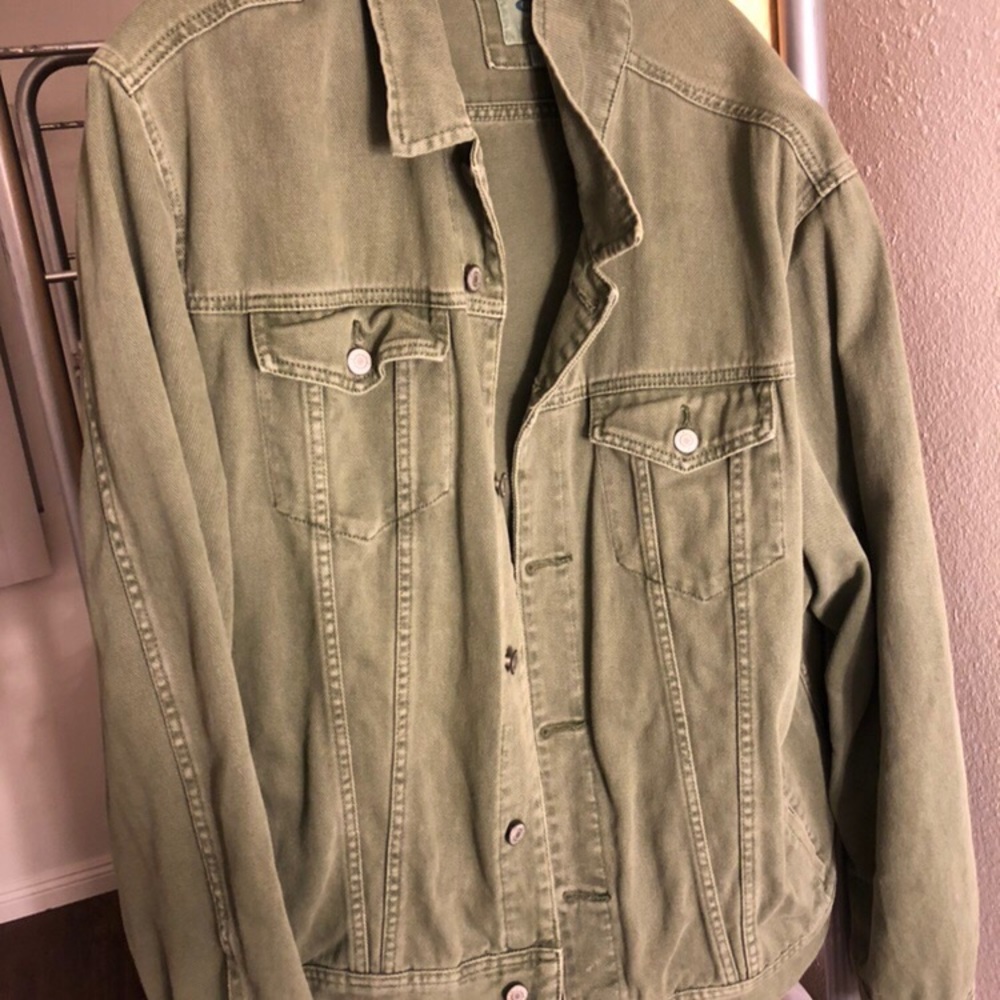 Old Navy green denim jacket